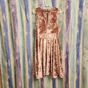Nordstrom pink crushed velvet dress